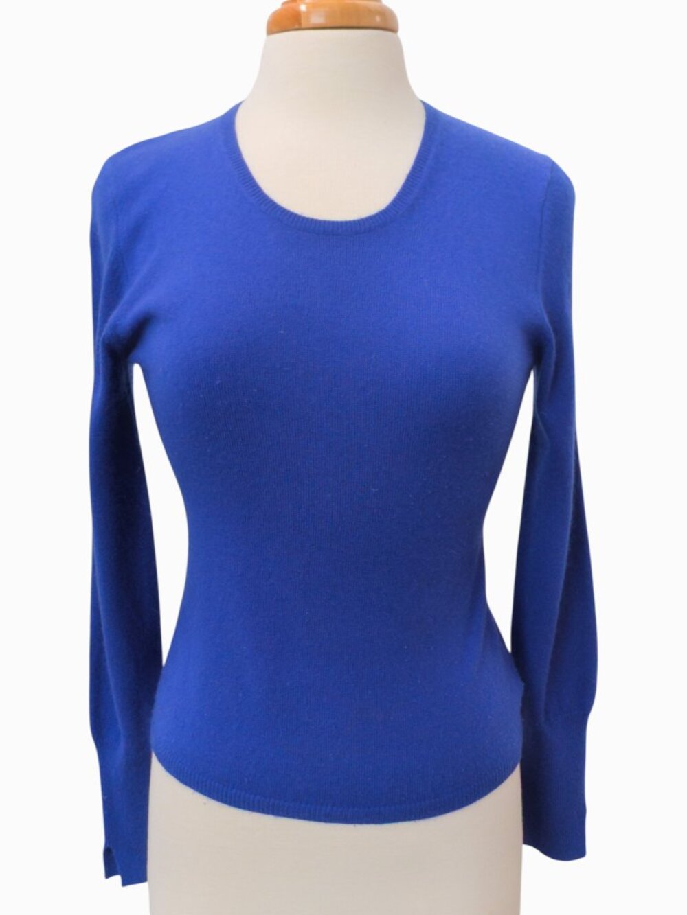 Eric Bompard Cobalt Blue Cashmere-Silk Sweater Sz M Crew Neck Pullover